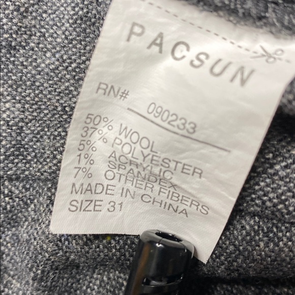 PacSun Cropped Wool Blend Flat Front Dress Pants - Picture 11 of 12